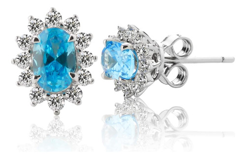 Pendientes De Plata De Ley 925 Con 1,5 Quilates Creados,