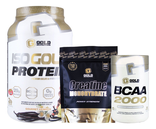 Proteina Isolada 2lb + Creatina + Bcaa Gold Nutrition Outlet
