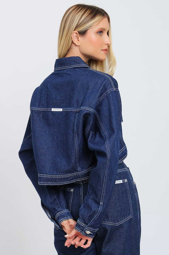 Imagem 3 de 5 de Jaqueta Jeans Trucker Cropped Myft