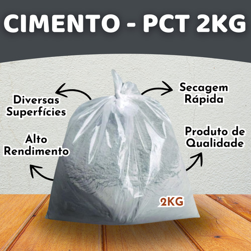 2kg Cimento Pacote Secagem Rápida Obra Reforma Pacote 2kg