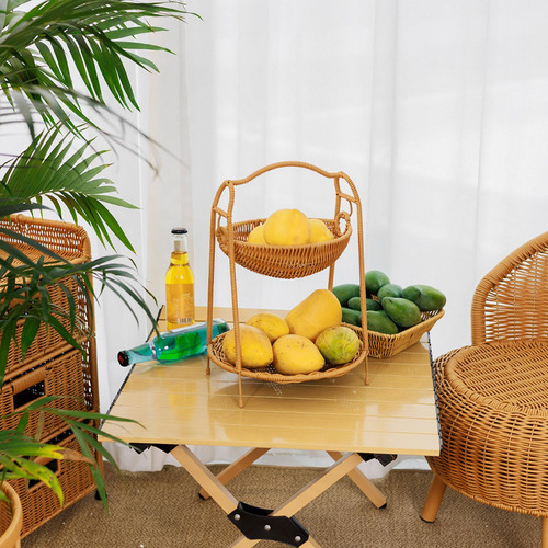 Cesta De Frutas Tejida, Cesta De Desayuno, Bandeja Para