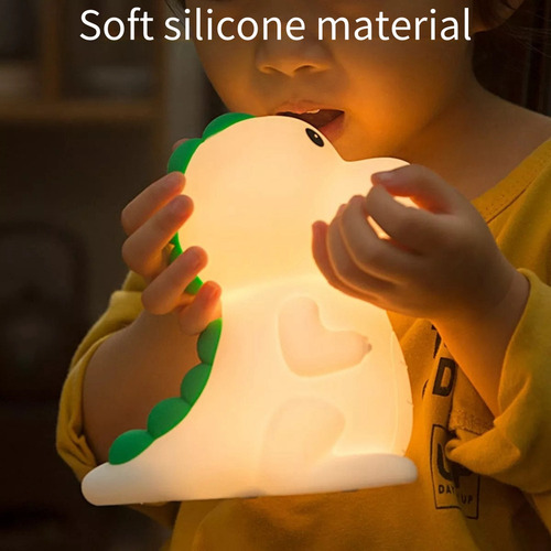 Luz Nocturna De Silicona Para Niños Con Forma De Dinosaurio,