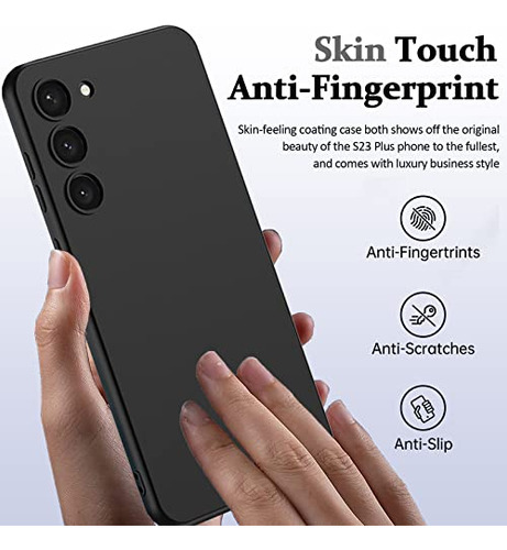 Funda Para Galaxy S23 Plus Negro 6.6 PuLG Acabado Suave -3