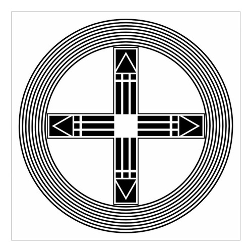 Gráfico Radiestesia 24x24cm C/2mm R10 - Cruz Cósmica