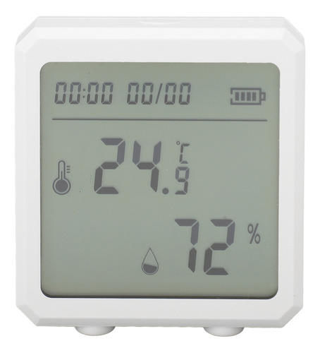 Medidor De Umidade De Temperatura Branco Branco Display Lcd