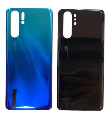 Tapa Trasera Para Huawei P30 En Vidrio Azul Y Negro 