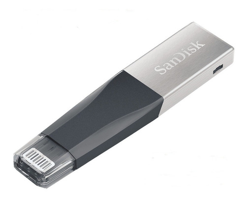 Pendrive SanDisk iXpand Mini 128GB 3.0 preto e prateado