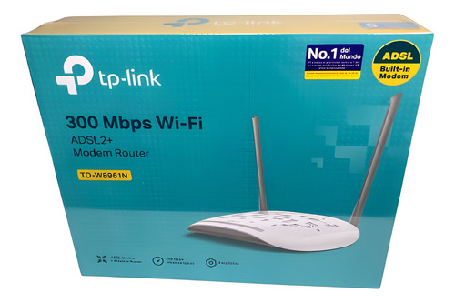 Módem Adsl+wifi Tp-link W8961n 2.4ghz 300 Mpbs 2 Antenas