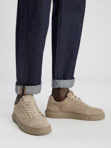 Zapatillas Chunky Cupsole Low Suede Beige Calvin Klein