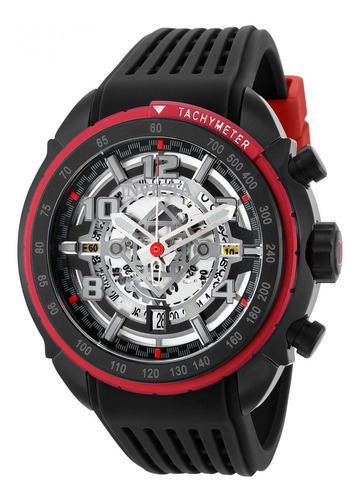 Relógio masculino Invicta 36367 preto, vermelho