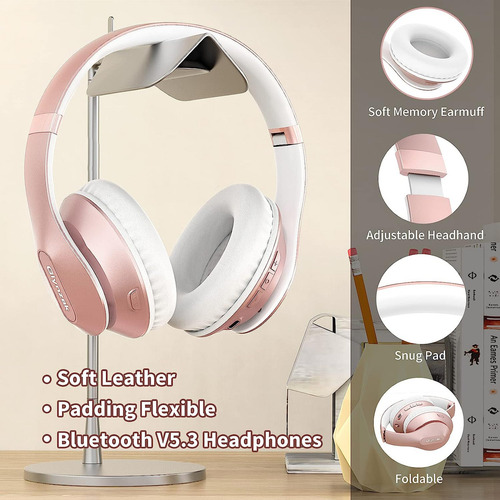 Auriculares Inalámbrico Glynzak Wh207a Rose Gold Bluetooth