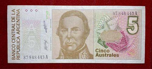 Billete 5 Australes Bottero 2815 