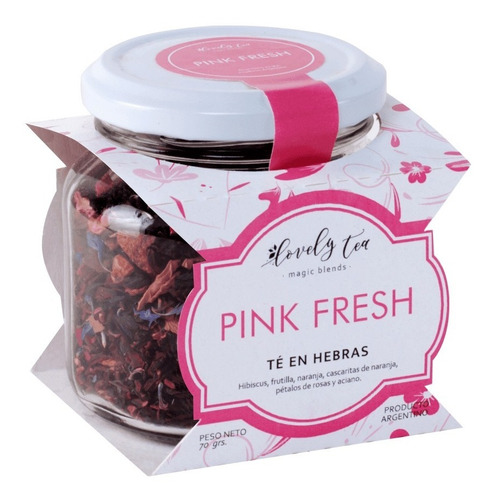 Te En Hebras Sin Teina Pink Fresh Lovely Tea Frasco X 70gr