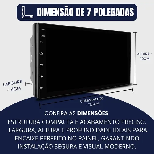 Central Multimidia Universal 7p Carplay 4gb 64gb Android