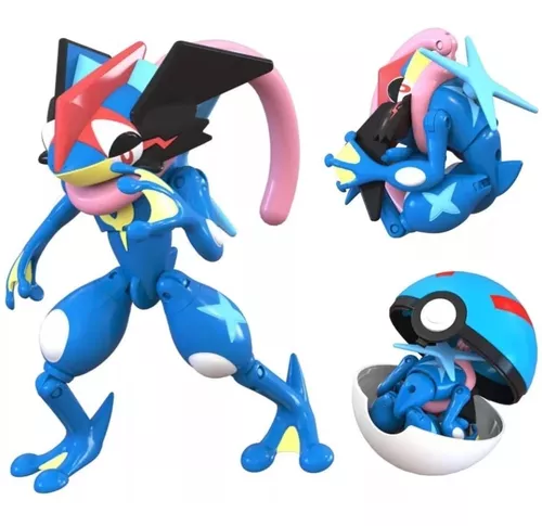 Brinquedo Pokemon Greninja Dentro De Pokebola Tamanho Real