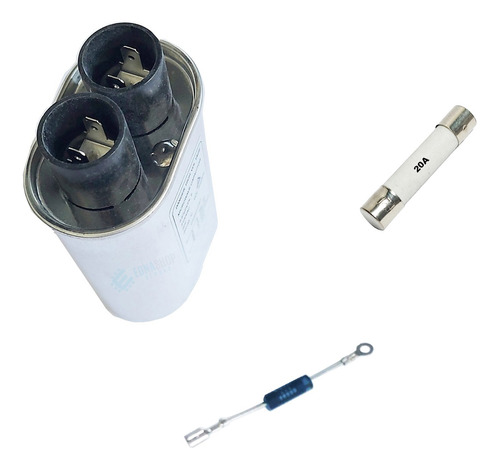 Kit Reparo Microondas Capacitor 0,70uf + Diodo + Fusível