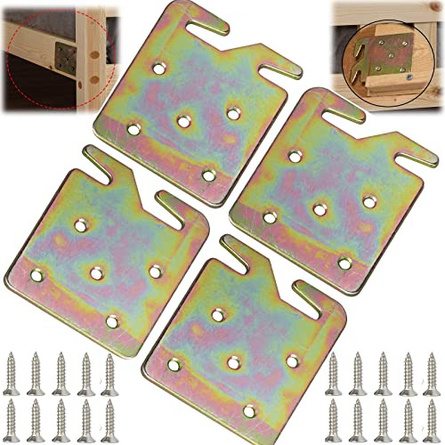 4pcs Placa De Gancho De Cama De Madera De 2,6 Pulgadas,...