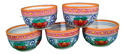 10 Tazón Pozolero De Talavera Poblana Chico Color 600ml Pzl