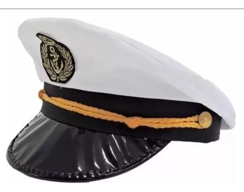 Gorro Sombrero Marinero Capitán Barco Blanco + Guantes