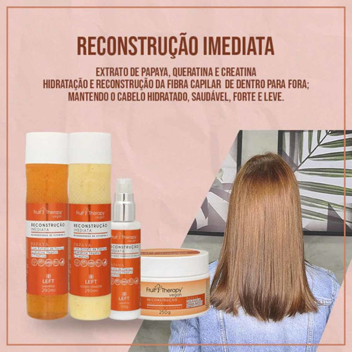 Shampoo E Condicionador Reconstrução Imediata Papaya Left