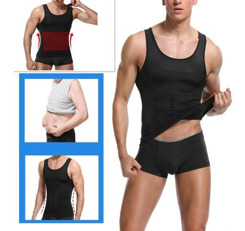 Camiseta Reductora Hombre , Faja Compresion Polera Hombre