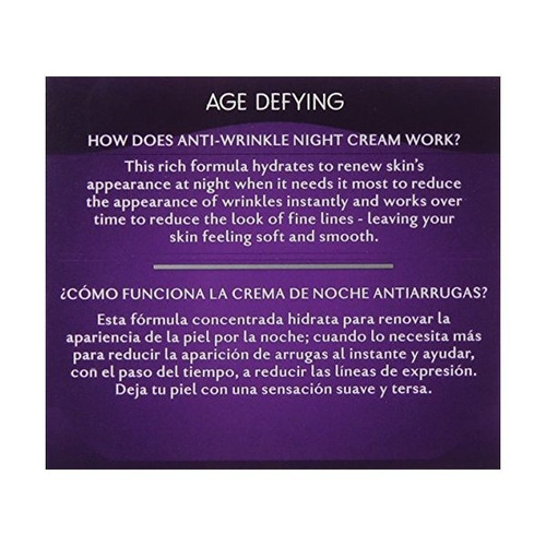 Olay Age Defying Antiarrugas Noche Crema Facial 2 Oz