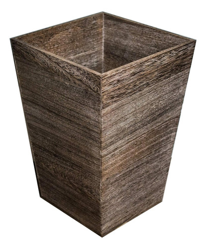 Farwood Designs Cubo De Basura De Madera Con Antorcha Est