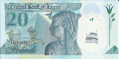 Egipto 20 Pounds Polímero