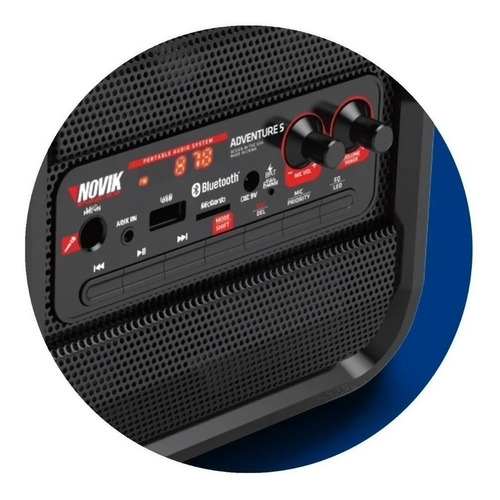 Imagen 4 de 10 de Parlante Portatil Bluetooth Novik Karaoke Mic