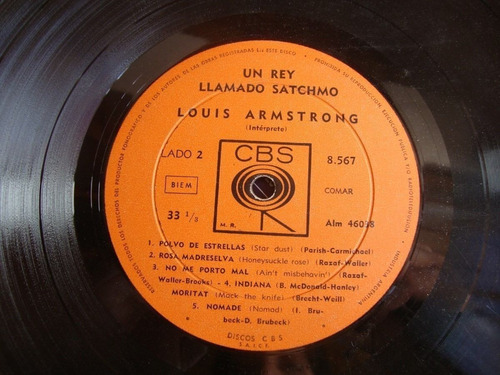 Sin Tapa Disco Louis Armstrong Un Rey Llamado Satchmo Si1