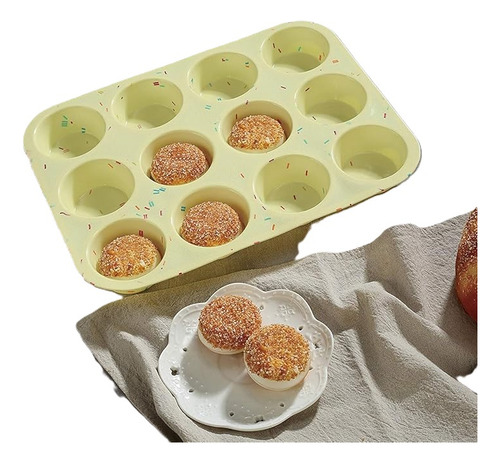 Molde Silicona 12 Muffins Cupcakes Magdalenas Repostería