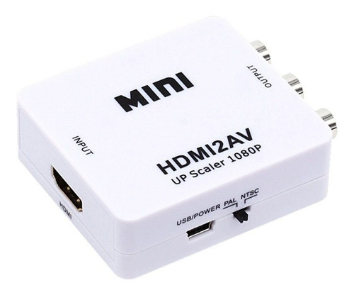 Mini Adaptador Conversor De Hdmi Para Video Composto 3rca Av