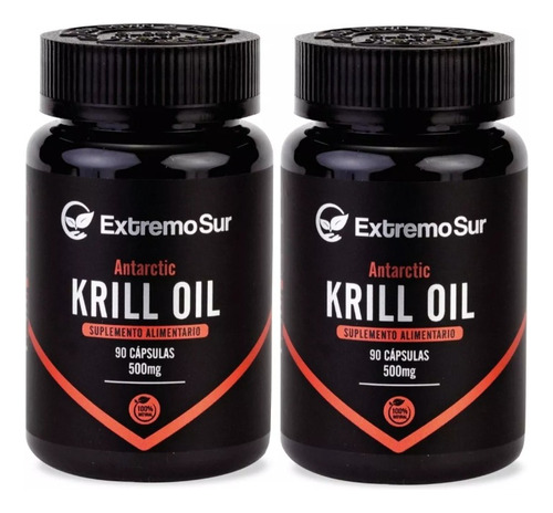 Pack 2 Krill Oil Aceite De Krill Omega 3 180 Cap 100%natural