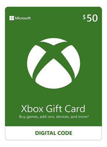 Xbox Gift Card 50 Usd Entrega Inmediata!