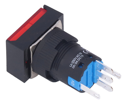 Pulsador Momentáneo Rectangular De 12 V Con Cierre Automátic