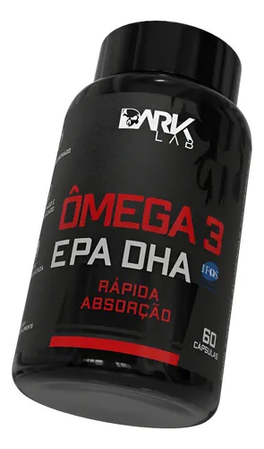 Suplemento Ômega 3 EPA DHA 60 Cápsulas Dark Lab Preto