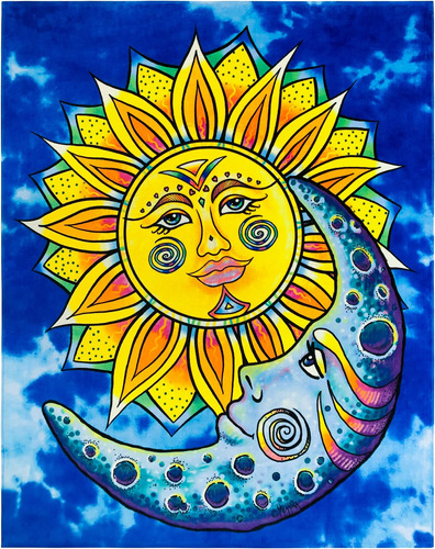 Sol Y Luna De Beachland, 54 X 68 Pulgadas, 100% Algodón - Te