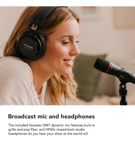 Interfaz De Podcasting Focusrite Vocaster One Studio Con Mic