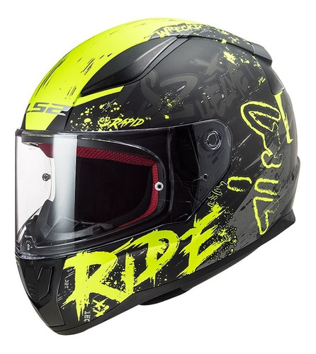 Casco De Moto Ls2 Ff353 Rapid Naughty Ne/am Matt Certificado