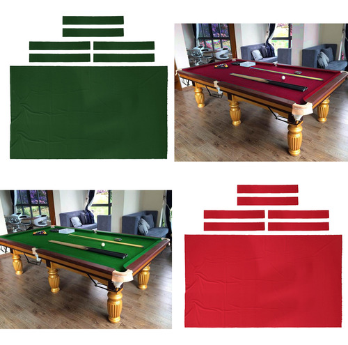 2x Paño De De Billar 9ft Accesorios De Fieltro