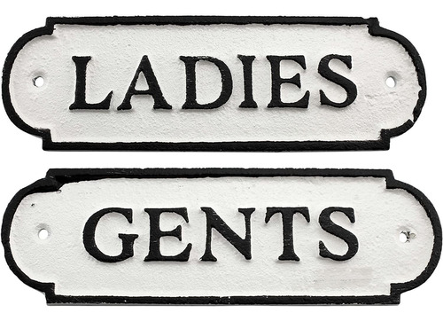 Letreros Para Puertas De Baños Auldhome: Damas Y Cabal...