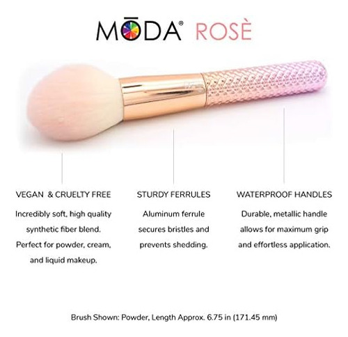 Moda Juego Completo De 5 Brochas De Maquillaje Para Rostro M