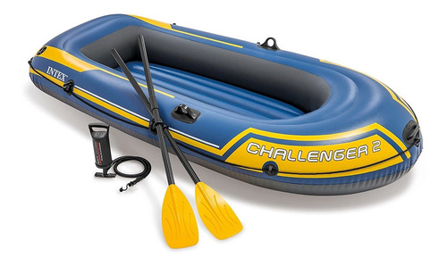 Set Kayak Inflable Con Remos Y Bomba De Aire Intex