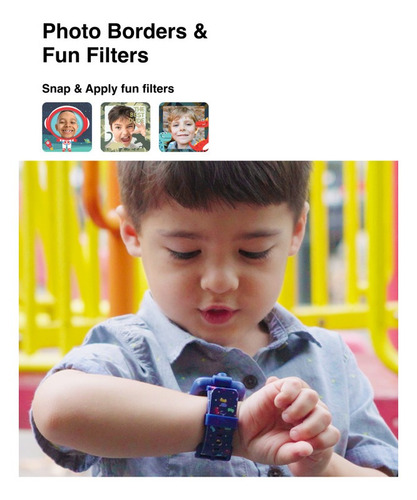 Smartwatch Para Niños Con Audifonos, Flaming Blue