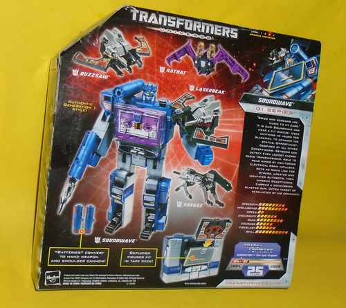 Ccc21 Transformers Sdcc Soundwave Laserbeak Buzzsaw Ravage (Usado)