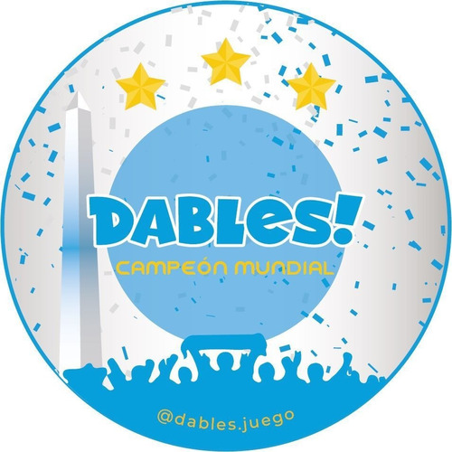 Dables Campeon Mundial Juego Cartas Redondas Memoria Visual