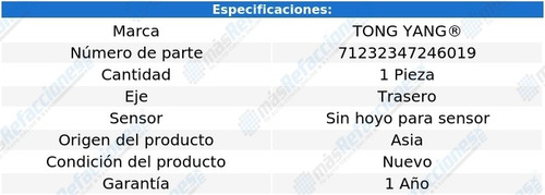 Defensa Trasera S/hoyo P/sensor Journey 09-18 Tong Yang