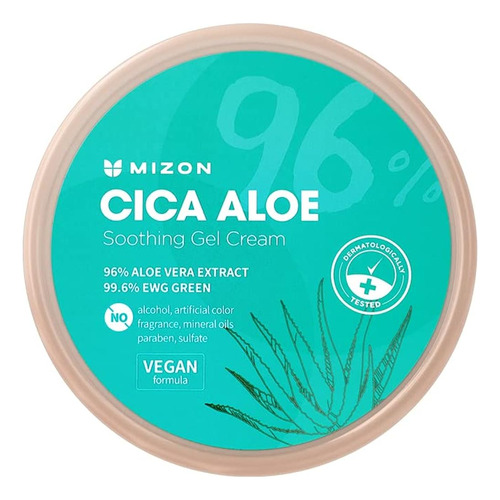 Mizon Cica Aloe 96% Crema Gel Calmante, Hidratante, Centella