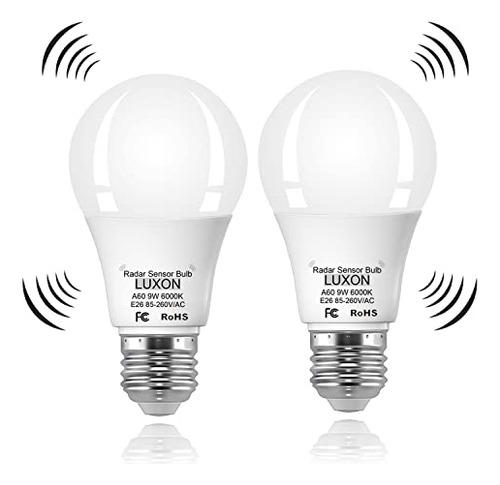 Bombillas Led Con Sensor De Movimiento, Luz Diurna 6000k,