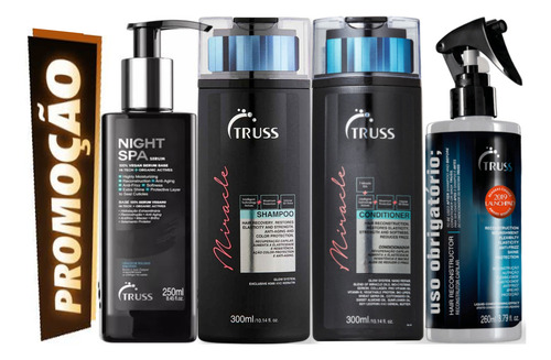 Truss Miracle Shampoo E Cond 300ml+uso Obrigatório+night Spa